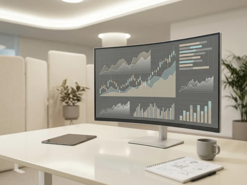 Анализ рыночных данных и графиков на экране, образовательный контент, 800x600